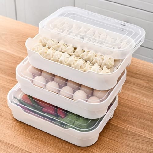 Plastic Egg Storage Box, Drawer Type Egg Tray with Lid for