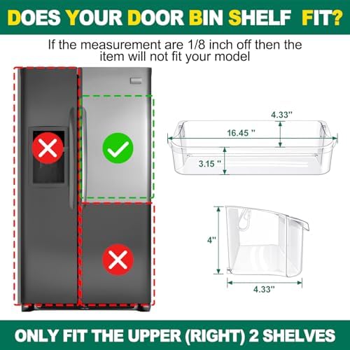241505301 241505300 Refrigerator Door Bin Shelf Compatible with