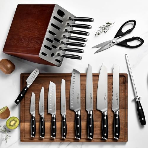 Klaus Meyer Stahl 19-Piece German Steel Knife Block Set