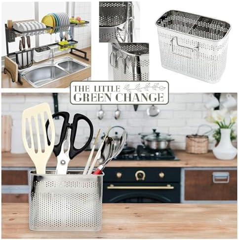 Kitchen Utensils Chopsticks Holder Drying Rack Basket with Hooks 2