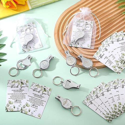 Fulmoon Wedding Multi Function Bottle Opener Nail Clipper, 100 Sets