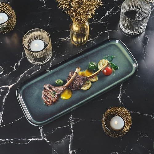 Ceramic Rectangular Plates, Large Cookie Trays, Set of 4