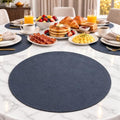 Placemats Set of 6 – Round 15” Faux Leather Table Mats for Dining