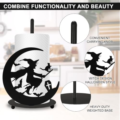 JarThenaAMCS Black Witch Paper Towel Holder