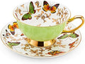 LURRIER Coffee Cup Mug with Saucer for Latte, Cappuccino Tea with