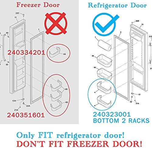 240323001 Refrigerator Door Bin, 15.95in Side Shelf Fit for frigidaire