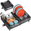 TOOLF Expandable Dish Drying Rack, Standard, Black
