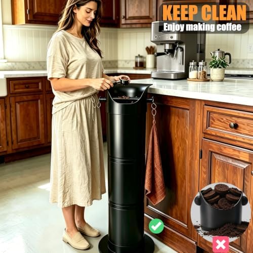 Espresso Knock Box for Coffee Grounds, Commercial Coffee Knock Box