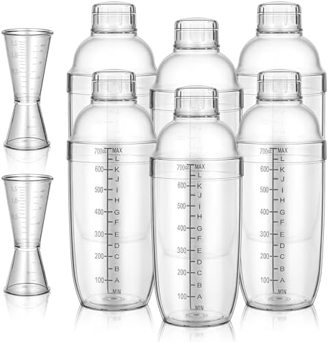 8 Pack Cocktail Shaker Set, 6 Pcs 24 oz Drink Shaker 2 Pcs