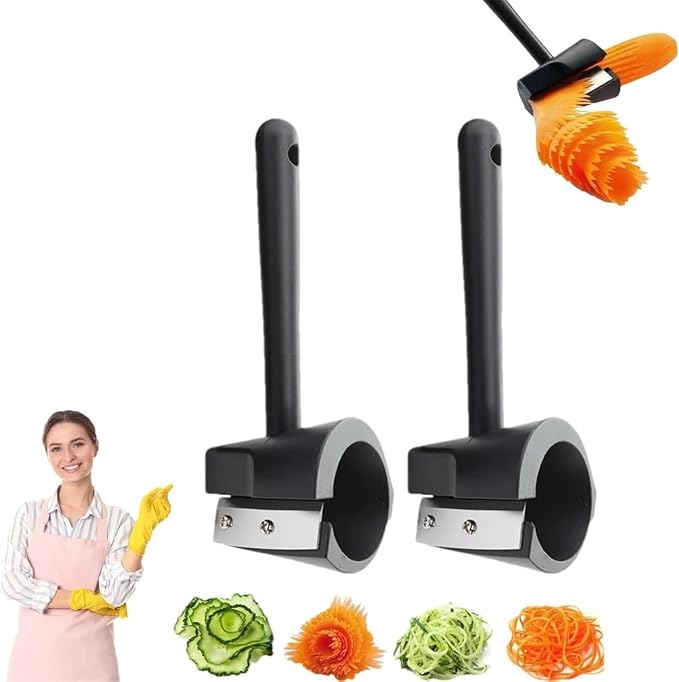Vegetable Curler, Carrot Curler and Peeler, Spiral Shred Carving Slicer by Unknown