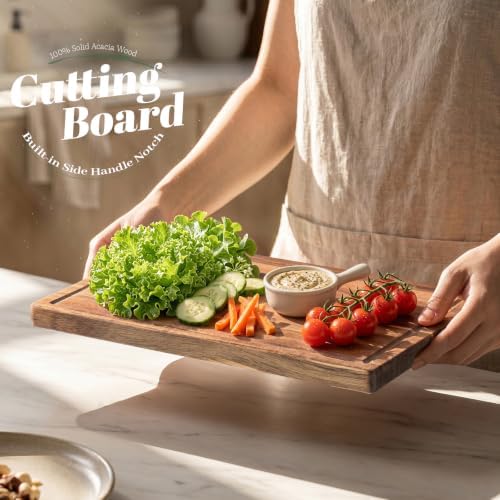 Cutting Boards for Kitchen with Wood Storage Stand Chopping Board