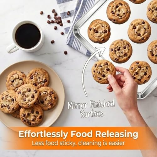 TeamFar Baking Sheet, 17.6"x 13"x 1" Stainless Steel Large Cookie