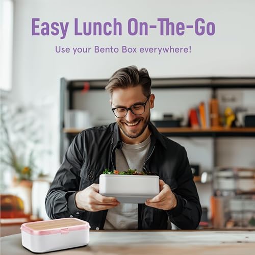 KARRICO Double Bento Box, 67oz, Dusty Pink