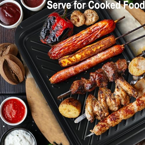 KAQAHIDO Grilling Deep Prep and Serve Trays, BBQ Platter for Raw Meat
