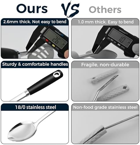 14-in Cooking Spoons Set, Pack of 3