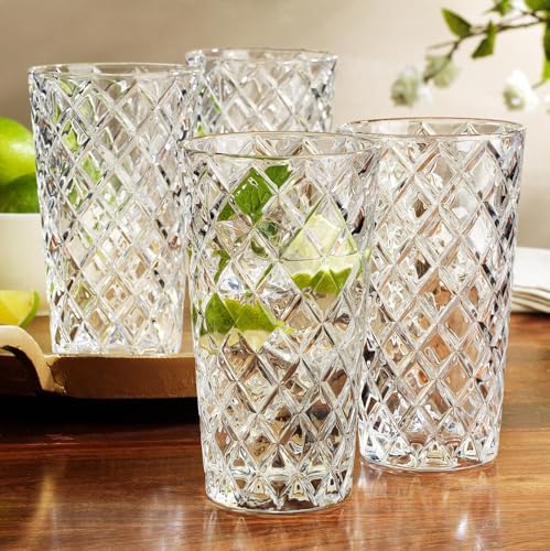 Glaver's Drinking Glasses - Set of 10-14oz. Highball Glass Cups