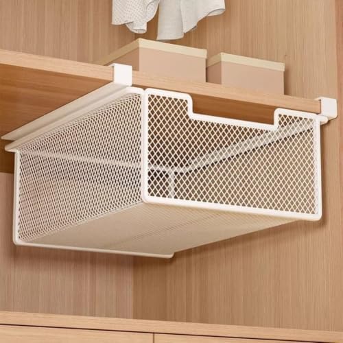 Hanging Fridge Drawer Basket 2-Pack Pull-Out Iron Organizer(Black)