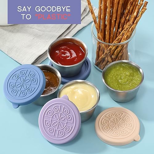 VITEVER [6 Pack] Salad Dressing Container To Go, 1.6 oz Small