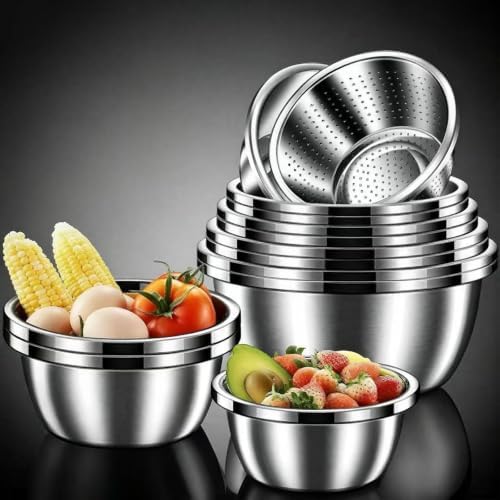 4.7 "*4.7 "*10.2 Dishwasher Safe Black Stainless Steel Nesting Mixing