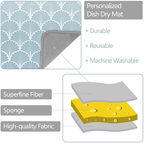 SHIYUE Dish Drying Mat for Kitchen Counter Super Absorbent Spring