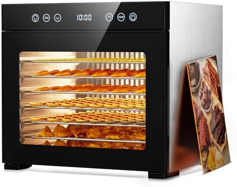 PSIIDAN Food Dehydrator, 8 Stainless Steel Trays