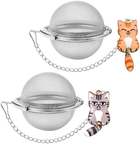 Cat Tea Infusers for Loose Leaf Tea, 2PCS Stainless Steel Tea Strainer