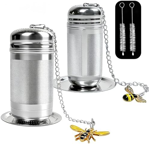 2 Pack Extra Fine Mesh Tea Infuser for Loose Leaf Tea Steeper