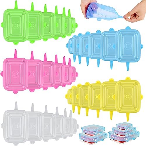 Silicone Stretch Lids, 30 Pieces, 6 Sizes