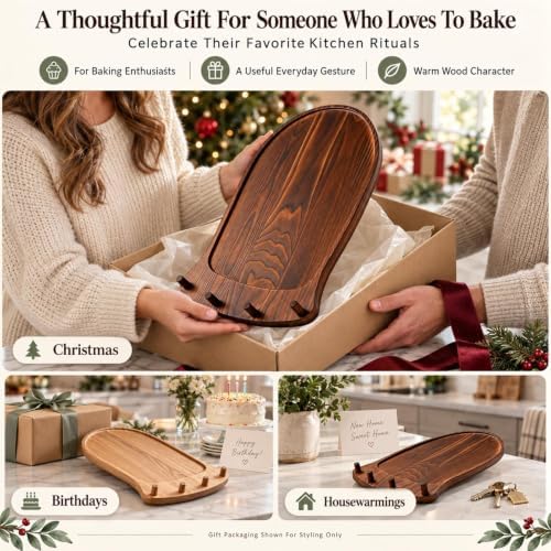 Handmade Bamboo Mixer Mobile Tray Kitchen Slider Countertop Appliance