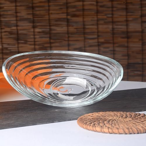 Oval Glass Salad Bowl, Glass Mixing Bowl, Suitable for Pasta, Fruits