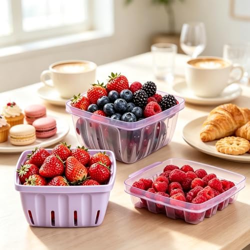 Berry Basket, 3-in-1 Fruit Colander with Holes