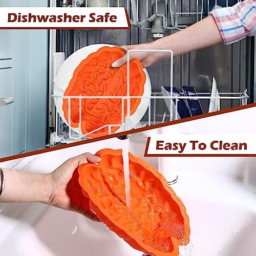 Webake Brain Jello Mold Silicone Brain Gelatin Cake Molds 9 Inch