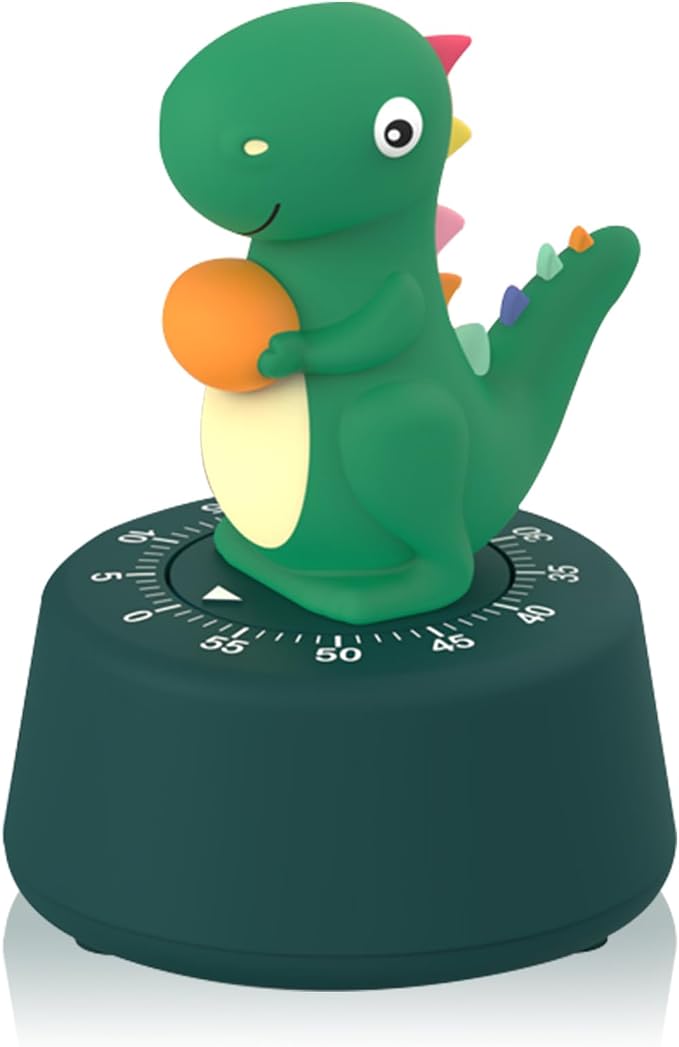 ELE DEPI 60 Minutes Mechanical Kitchen Timer, Cute Dinosaur Timer by ELE+DEPI