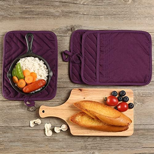 Oven Pot Holder with Pocket Cotton Heat Resistant Coaster Potholder Kitchen Hot - Image 4