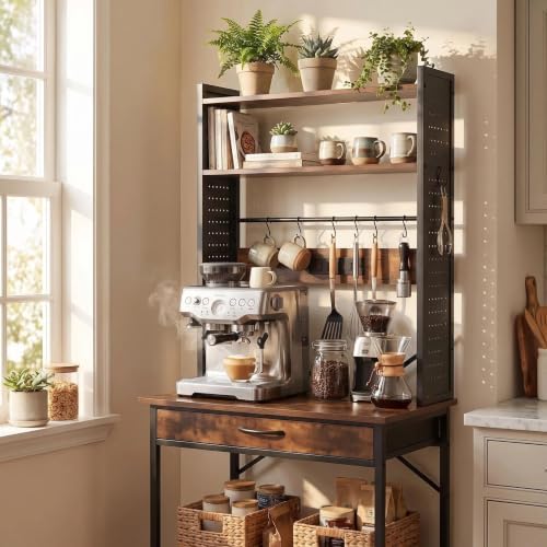 L-Shaped Microwave Stand, Matte Black, 26"