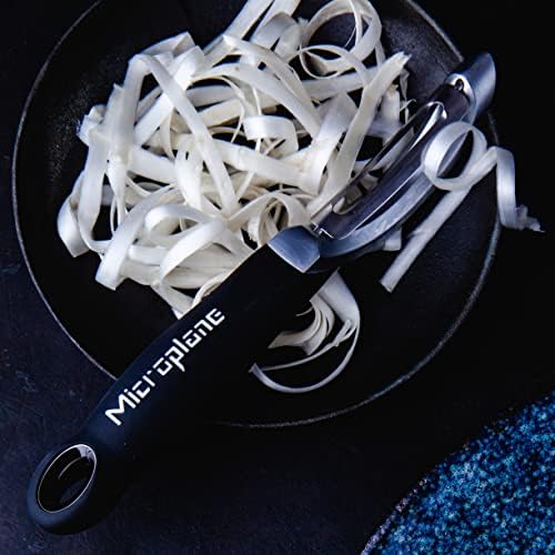 Microplane Stainless Steel Professional Swivel Peeler, Sharp Blade for