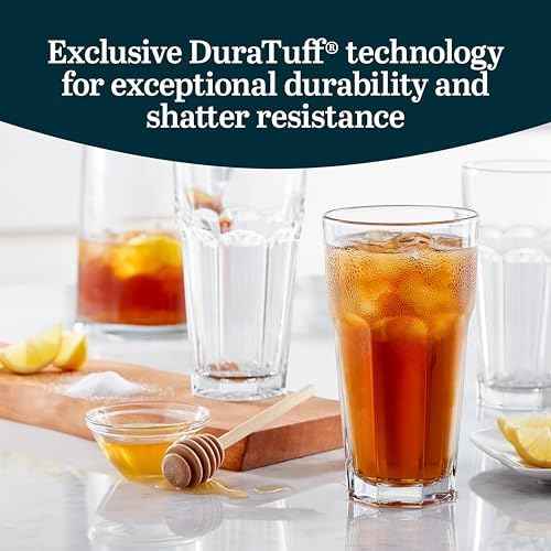Libbey Gibraltar DuraTuff Drinking Glass Drinking Cup Set, Iconic