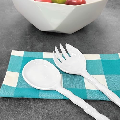 UP Wave Handle Melamine Salad Servers, Serving Utensil Set, Includes