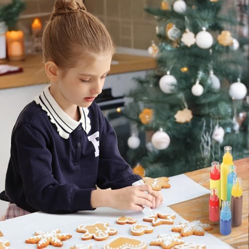 YGDZ 10-Piece Icing Writer Squeeze Bottles, 1, 2 and 4 Ounces