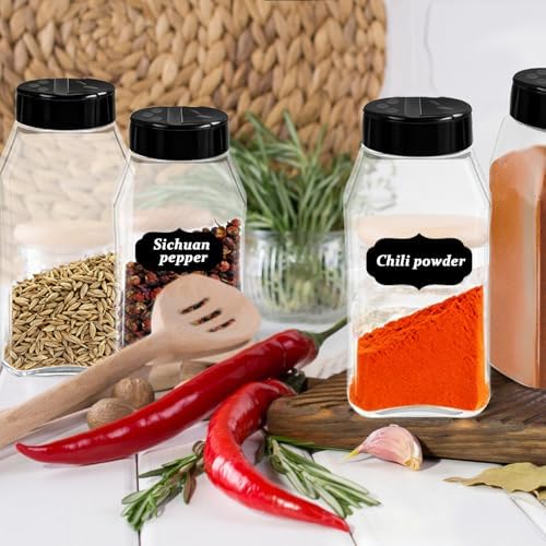 28 Pack 16 Oz Large Spice Jars Seasoning Containers Bottles with Label
