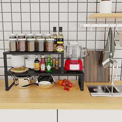 Jojocross Expandable Kitchen Organizer, Large, Black