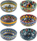 Ceramic Dipping Bowls Set of 6, 2.7 oz Boho Soy Sauce & Condiment