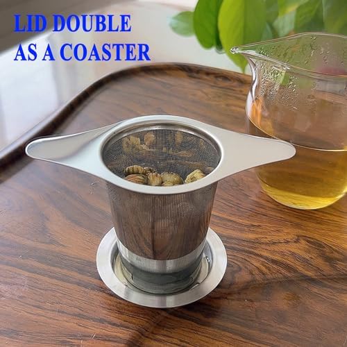 2PCS Stainless Steel Premium Tea & Coffee Strainer Infuser with Double