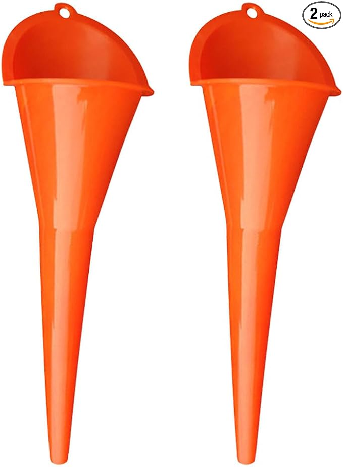 2PCS Long Neck Oil Funnels, Plastic Funnel by JOYCOURT
