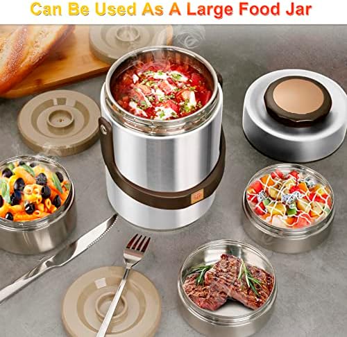 Pawovdeq 67 oz Stainless Steel Food Thermo, Silver