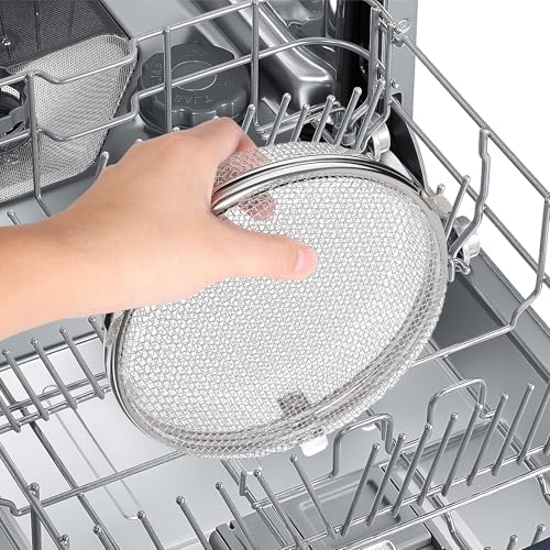 Gadpiparty Round Mesh Dishwasher Basket 7.1 Inch Utensil Storage
