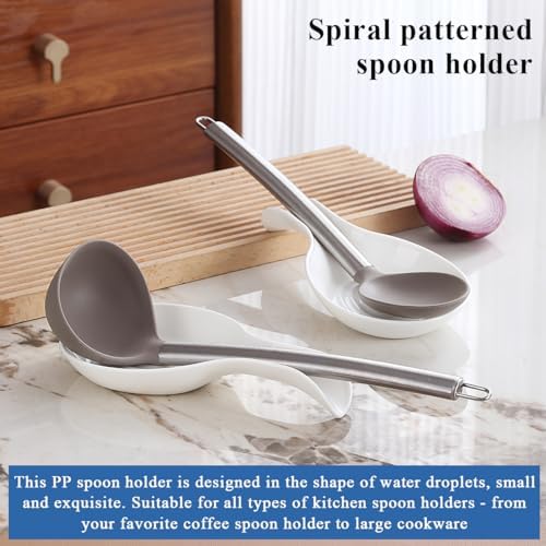Kyraton Spoon Rest 2 Pack, Plastic Spoon Holder For Kitchen Counter