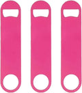 3 Pcs Pink Stainless Steel Heavy Duty Flat Bottle Openers, 7 Inch Solid Beer by Unknown
