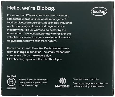 BioBag (USA), The Original Compostable Bag, 3 Gallon, 300 Total Count