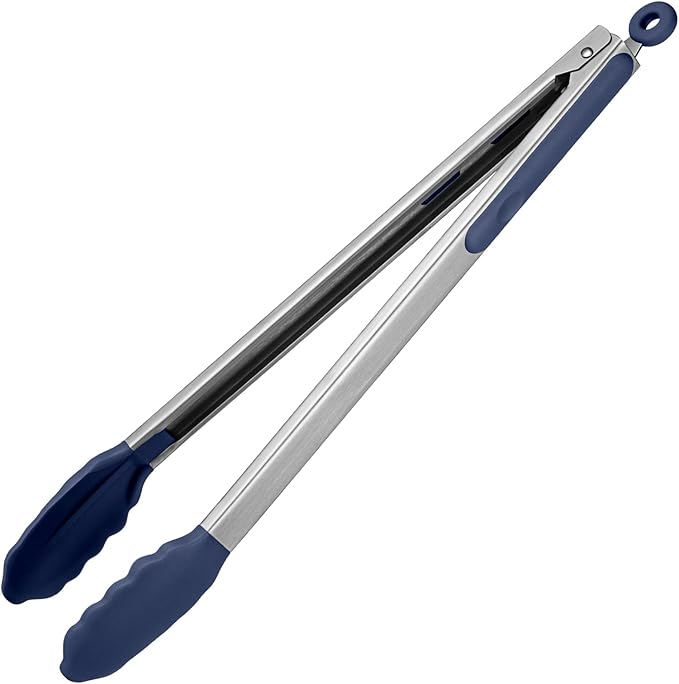 600ºF Heat Resistant Kitchen Tongs: U-Taste 16 in Extra Long Large Silicone by U-Taste